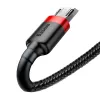 Baseus Cafule Nylon harisnyázott USB / micro USB kábel QC3.0 2.4A 1 m fekete-piros - 4. kép