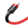 Baseus Cafule Nylon harisnyázott USB/USB-C kábel QC3.0 3A 0,5 m piros - 0. kép