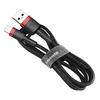 Baseus Cafule Nylon harisnyázott USB / Lightning QC3.0 1.5A kábel 2 m fekete-piros - 0. kép