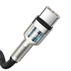 Baseus Cafule Metal Data USB Type C - USB Type C kábel 100 W (20 V / 5 A) 1 m fekete - 3. kép