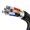 Baseus Cafule Metal Data USB Type C - USB Type C kábel 100 W (20 V / 5 A) 1 m fekete - 4. kép