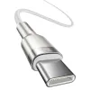 Baseus Cafule Metal Data USB Type C - USB Type C kábel 100 W (20 V / 5 A) 2 m fehér - 0. kép