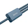 Baseus Superior USB - Lightning / micro USB / USB Type C kábel 3,5 A 1,5m kék - 3. kép
