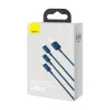 Baseus Superior USB - Lightning / micro USB / USB Type C kábel 3,5 A 1,5m kék - 4. kép