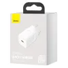 Baseus Super Si 1C rýchlonabíjačka nástenný adaptér USB Type C 25W biela - 1. kép