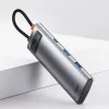 Baseus Metal Gleam 7 az 1-ben USB HUB Type C HDMI TF PD kártyaolvasó szürke - 1. kép