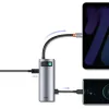 Baseus Metal Gleam 7 az 1-ben USB HUB Type C HDMI TF PD kártyaolvasó szürke - 0. kép