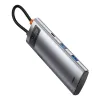 Baseus Metal Gleam 7 az 1-ben USB HUB Type C HDMI TF PD kártyaolvasó szürke - 2. kép