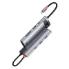Baseus Metal Gleam 7 az 1-ben USB HUB Type C HDMI TF PD kártyaolvasó szürke - 4. kép