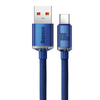 Baseus Crystal Shine gyors töltős adat kábel USB Type A - USB Type C 100W 1,2m kék - 0. kép