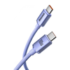 Baseus Crystal Shine gyors töltős adat kábel USB Type C - USB Type C 100W 2m lila - 0. kép