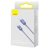 Baseus Crystal Shine gyors töltős adat kábel USB Type C - USB Type C 100W 2m lila - 4. kép