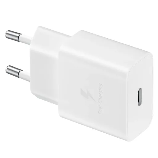 Samsung USB Hálózati töltő adapter USB Type-C 15W PD AFC fehér (EP-T1510NWEGEU)