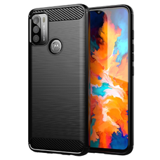 Motorola Moto G50 Carbon szénszál mintájú TPU tok fekete