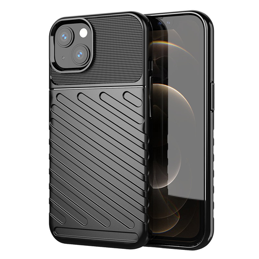 iPhone 13 mini Thunder fokozott védelmet biztosító flexibilis TPU tok fekete iPhone 13 mini Thunder fokozott védelmet biztosító flexibilis TPU tok fekete