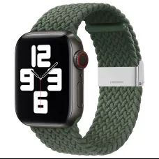 Apple Watch 8/7/6 / SE / 5/4/3/2 (41mm / 40mm / 38mm) Fabric szövet óraszíj zöld