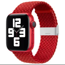 Apple Watch 4/5/6/7/8/SE/Ultra (42/44/45/49mm) Fabric szövet óraszíj piros