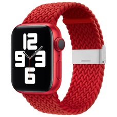 Apple Watch 4/5/6/7/8/SE/Ultra (42/44/45/49mm) Fabric szövet óraszíj piros