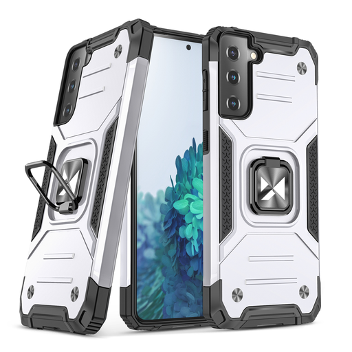 Samsung Galaxy S22 Plus Wozinsky Ring Armor Case Kickstand telefontok ezüst Samsung Galaxy S22 Plus Wozinsky Ring Armor Case Kickstand telefontok ezüst