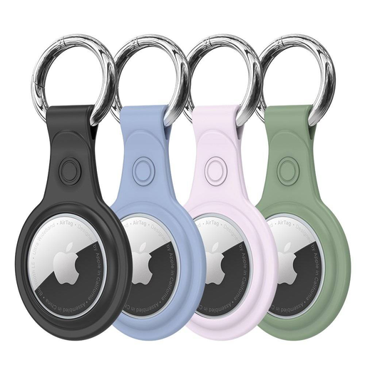 Apple Airtag Dux Ducis tok 4db (fekete, kék, rózsaszín, zöld) Apple Airtag Dux Ducis tok 4db (fekete, kék, rózsaszín, zöld)