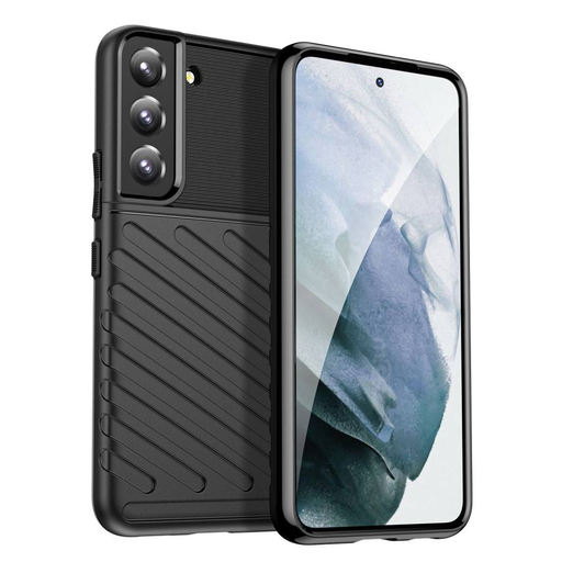 Flexibilné TPU puzdro Samsung Galaxy S22 Plus Nexeri Thunder poskytujúce zvýšenú ochranu čierne
