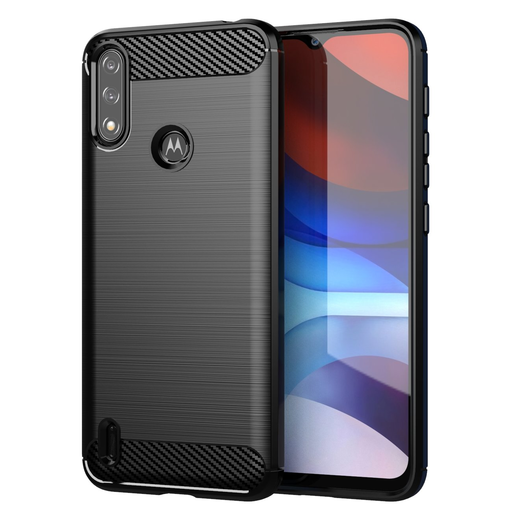 Motorola Moto E7i Power Carbon szénszál mintájú TPU tok fekete Motorola Moto E7i Power Carbon szénszál mintájú TPU tok fekete