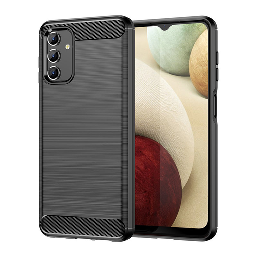 Samsung Galaxy A13 5G Carbon szénszál mintájú TPU tok fekete