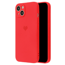 iPhone 12 Pro Max Vennus szilikon tok szív mintával piros