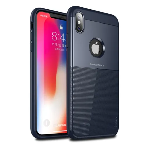 iPhone X/Xs IPAKY Shield tok kék színben