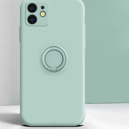 Xiaomi Redmi Note 11 5G Vennus szilikon tok hátlapi gyűrűvel menta