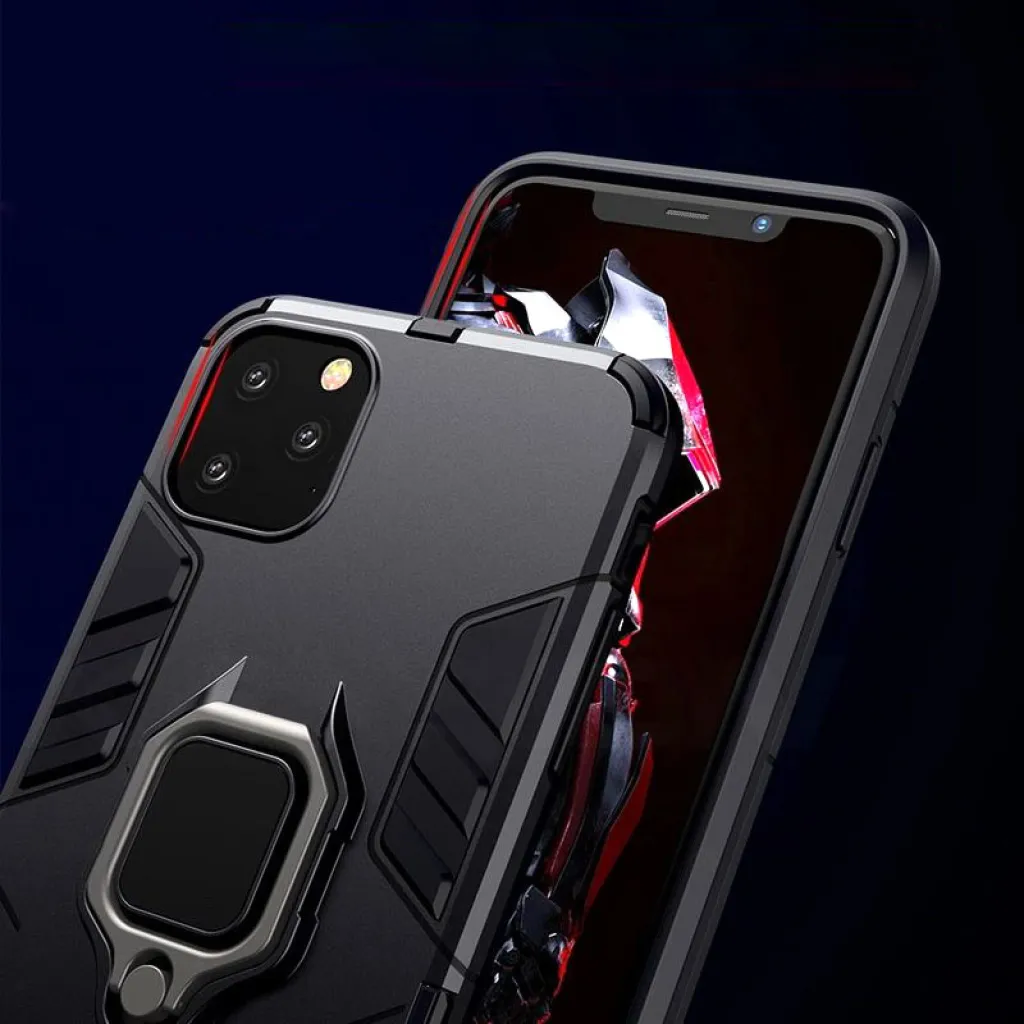 Xiaomi Redmi Note 11 5G / POCO M4 Pro 5G Ring Armor tok kihajtható támasszal fekete - 5