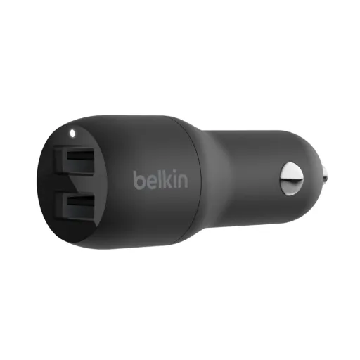 Belkin Boost Charge autós szivargyújtós töltő Dual USB-A 24W, fekete (CCB001btBK)