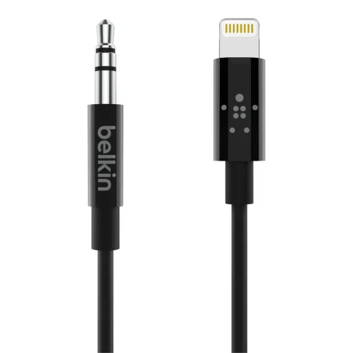 Belkin Lightning - 3.5mm audio jack kábel 1.8m, fekete (AV10172bt06-BLK)