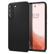 Samsung Galaxy S22 Spigen Liquid Air flexibilis TPU gél tok matt fekete