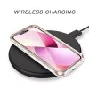iPhone 12 Pro / 12 márvány mintás 360 fokos védelmet biztosító TPU tok kijelzővédővel, fehér Alphajack - 0. kép