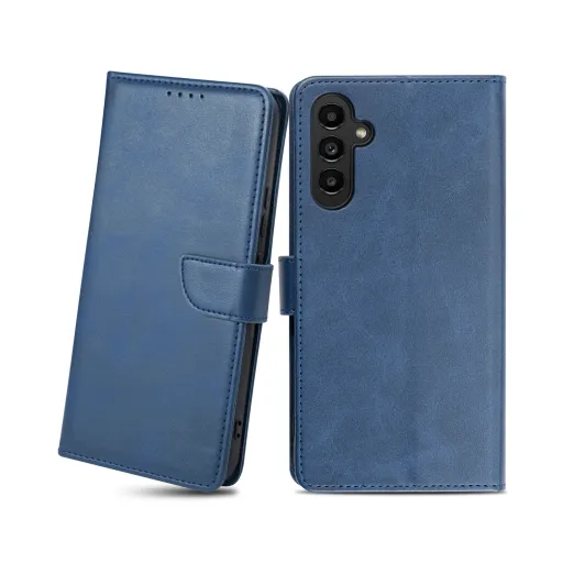 Samsung Galaxy A13 4G mágneses PU bőr fliptok kártyatartóval kék Alphajack Samsung Galaxy A13 4G mágneses PU bőr fliptok kártyatartóval kék Alphajack