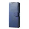 Samsung Galaxy S22 mágneses PU bőr fliptok kártyatartóval kék Alphajack - 3. kép