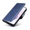 Samsung Galaxy S22 mágneses PU bőr fliptok kártyatartóval kék Alphajack - 4. kép