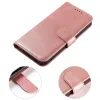 Samsung Galaxy S22 Ultra mágneses PU bőr fliptok kártyatartóval rózsaszín Alphajack - 3. kép