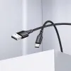 Borofone BX54 Ultra Bright USB - USB Type-C kábel 2.4A 1m fekete - 1. kép