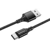 Borofone BX54 Ultra Bright USB - USB Type-C kábel 2.4A 1m fekete - 3. kép