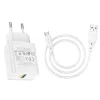 Borofone BN5 Sunlight USB Hálózati töltő QC 3.0 18W + USB - USB Type-C kábellel fehér - 4. kép