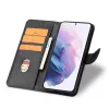 Samsung S22 Ultra Elegant mágneses bőr fliptok fekete - 1. kép