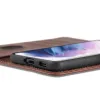 Samsung S22 Ultra Elegant mágneses bőr fliptok fekete - 0. kép