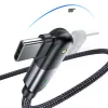 XO NB176 USB - USB Type C kábel 2.4A 1.2m mozgatható csatlakozóval fekete - 1. kép