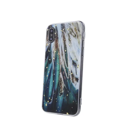 Samsung Galaxy A51 Gold Glam tok feathers