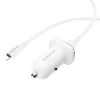 Borofone BZ12B Lasting Power USB Autós töltő QC 3.0 18W 3A + USB Type-C - Lightning kábel fehér - 2. kép
