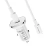 Borofone BZ12B Lasting Power USB Autós töltő QC 3.0 18W 3A + USB Type-C - Lightning kábel fehér - 3. kép