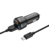 Borofone BZ17 Univerzális autós töltő 2x USB - QC 3.0 18W 3A + USB - Micro USB kábel fekete - 4. kép