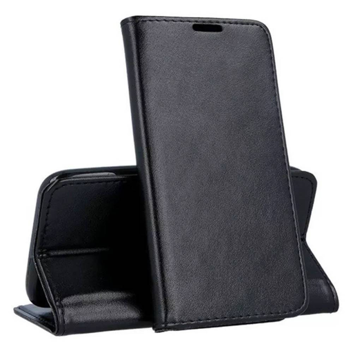 Samsung Galaxy A22 4G / M22 4G Mágneses bőr fliptok fekete Samsung Galaxy A22 4G / M22 4G Mágneses bőr fliptok fekete